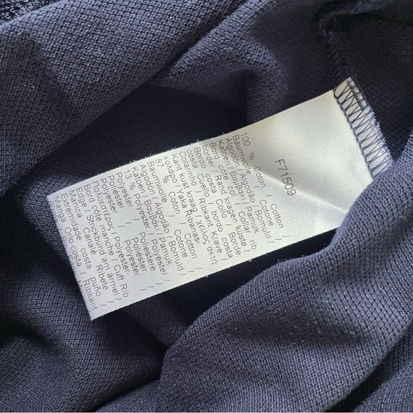 (Rare!) Lacoste Fancy Stripe Collar Polo Shirt - Navy, Size 32 (US XS) - Picture 6 of 6